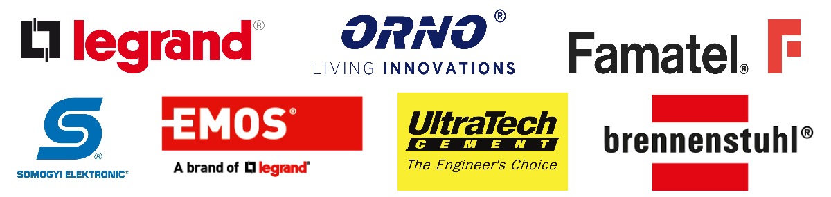 Forgalmazott márkáink villamossági üzletünkben